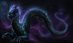 Bold And Daring Galaxy Dragon Wallpaper