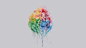 Bold And Majestic Abstract Lion Wallpaper