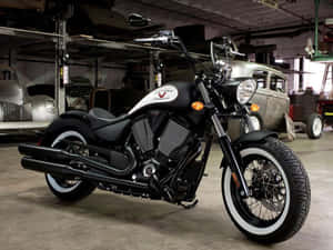 Bold Ride: 2016 Victory Magnum Blacked-out Motorcycle Wallpaper