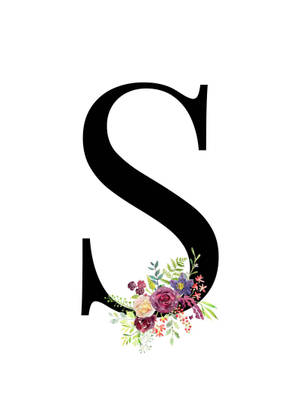 Bold S With Flowers Wallpaper