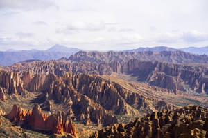 Bolivia Tupiza Jagged Mountain Range Wallpaper