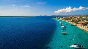 Bonaire Blue Sea Wallpaper