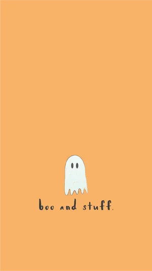 Boo And Stuff Ghost Halloween Phone Wallpaper