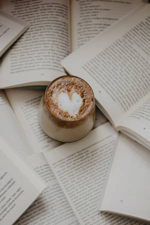 Books And Choco Mobile Wallpaper