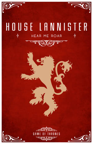 Bordered House Lannister Wallpaper