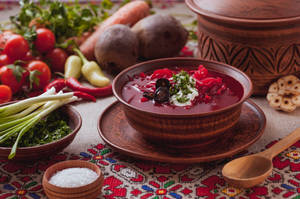 Borscht Soup Ingredients Wallpaper