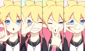 Boruto Love Multipanel Layout Wallpaper