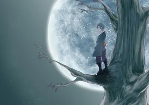 Boruto Mitsuki Tree In Moonlight Wallpaper