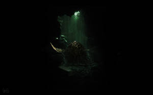 Boss Dark Souls Inside Dark Screen Cave Wallpaper