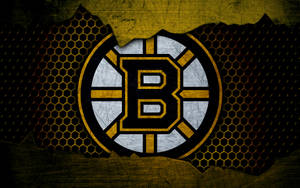 Boston Bruins Hexagon Grate Wallpaper