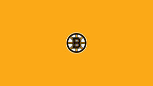 Boston Bruins Logo Yellow Minimalist Wallpaper