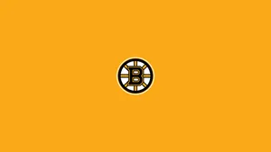 Boston Bruins Logo Yellow Minimalist Wallpaper