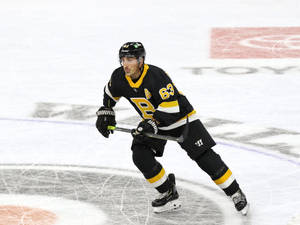 Boston Bruins' Star Player, Brad Marchand In Action Wallpaper