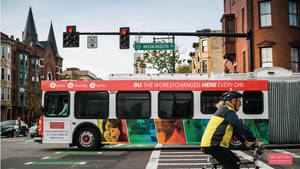 Boston University Liveried Bus Wallpaper