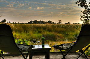 Botswana Camping Sunrise View Wallpaper