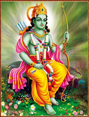 Bow-wielding Lord Krishna 3d Wallpaper