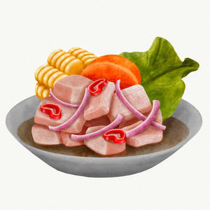 Bowl Of Ceviche Digital Art Wallpaper