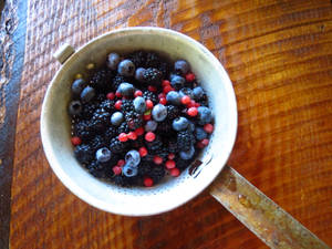 Bowl Of Mixed Huckleberry Wallpaper