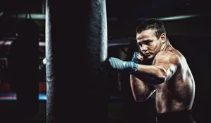 Boxing Young Man Wallpaper