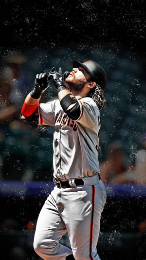 Brandon Crawford Looking Up For Wallpaper