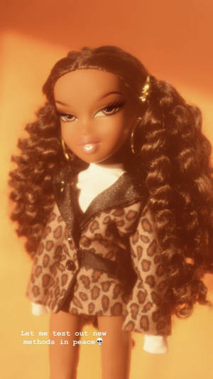 Bratz Dolls Curly Hair Leopard Jacket Wallpaper