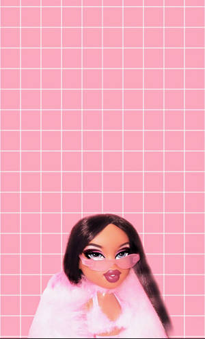 Bratz Yasmin In Pink Fur Wallpaper