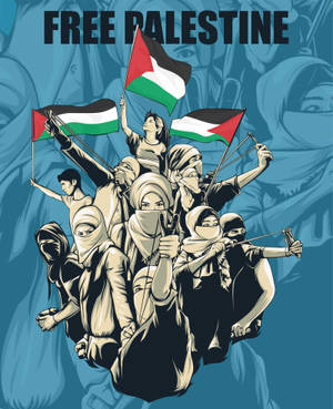 Brave Free Palestine Digital Art Wallpaper