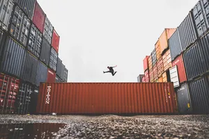 Brave Jump In Container Vans Wallpaper