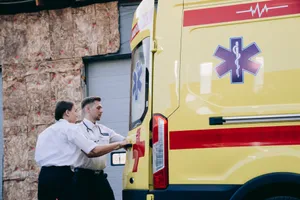 Brave Paramedics Ready For Duty Wallpaper