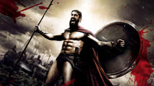 Brave Warriors Of Sparta Ready For Battle In The Film 300 Wallpaper