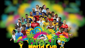 Brazil Fifa World Cup Star Players Wallpaper