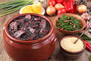 Brazilian Feijoada In A Clay Pot Wallpaper