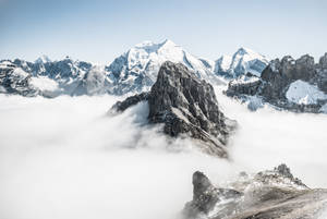 Breathtaking Alps Mountains Of Switzerland Wallpaper