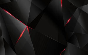 Breathtaking Black And Red 3d Polygon Wallpaper