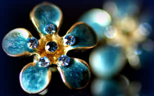 Breathtaking Floral Jewelry With Tiny Gemstones Wallpaper