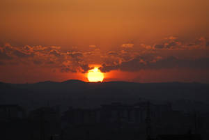 Breathtaking Sunset In Kosovo Wallpaper