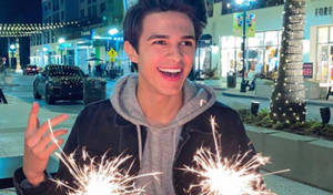 Brent Rivera With Fireworks Wallpaper