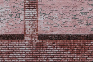 Brick Concrete Cracked Wall Wallpaper