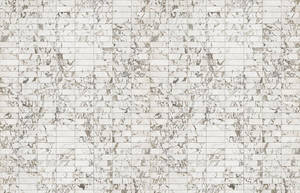 Brick Wall In White Marble Design Wallpaper