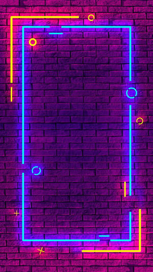 Brick Wall Neon Aesthetic Iphone Wallpaper