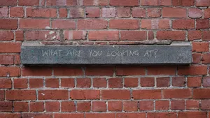 Brick Wall Writing Wallpaper