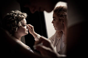 Bridal Makeup Process Wallpaper