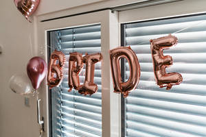Bride Balloons At Bachelorette Party Wallpaper