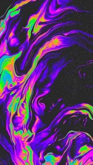 Bright And Bold Neon Green And Purple Color Combination Wallpaper