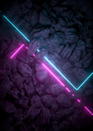 Bright And Bold Neon Pink And Blue Wallpaper