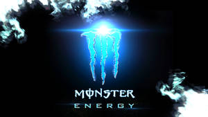 Bright Blue Monster Energy Logo Wallpaper