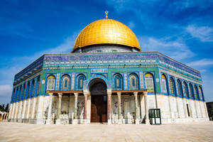 Bright Dome Of The Rock Wallpaper