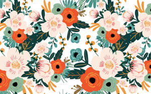 Bright Floral Design Wallpaper
