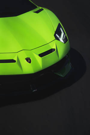 Bright Green Lamborghini Luxury Car Wallpaper