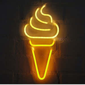 Brighten Up The Night With Yellow Neon Light Wallpaper